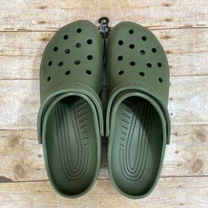 Mens Crocs Classic Slip On Clogs Army Green 10001-309